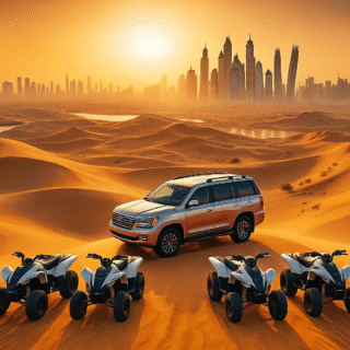 Luxury evening desert safari with 4 quad bikes